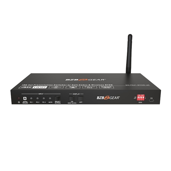 Bzbgear 4-Port 4K UHD Conference Room Wireless Presentation Switcher with HDMI/USB-C/Soft Codec BG-PS41-BYOD-4K - main